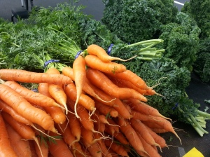 Crisp sweet carrots at Green Acres Farms.